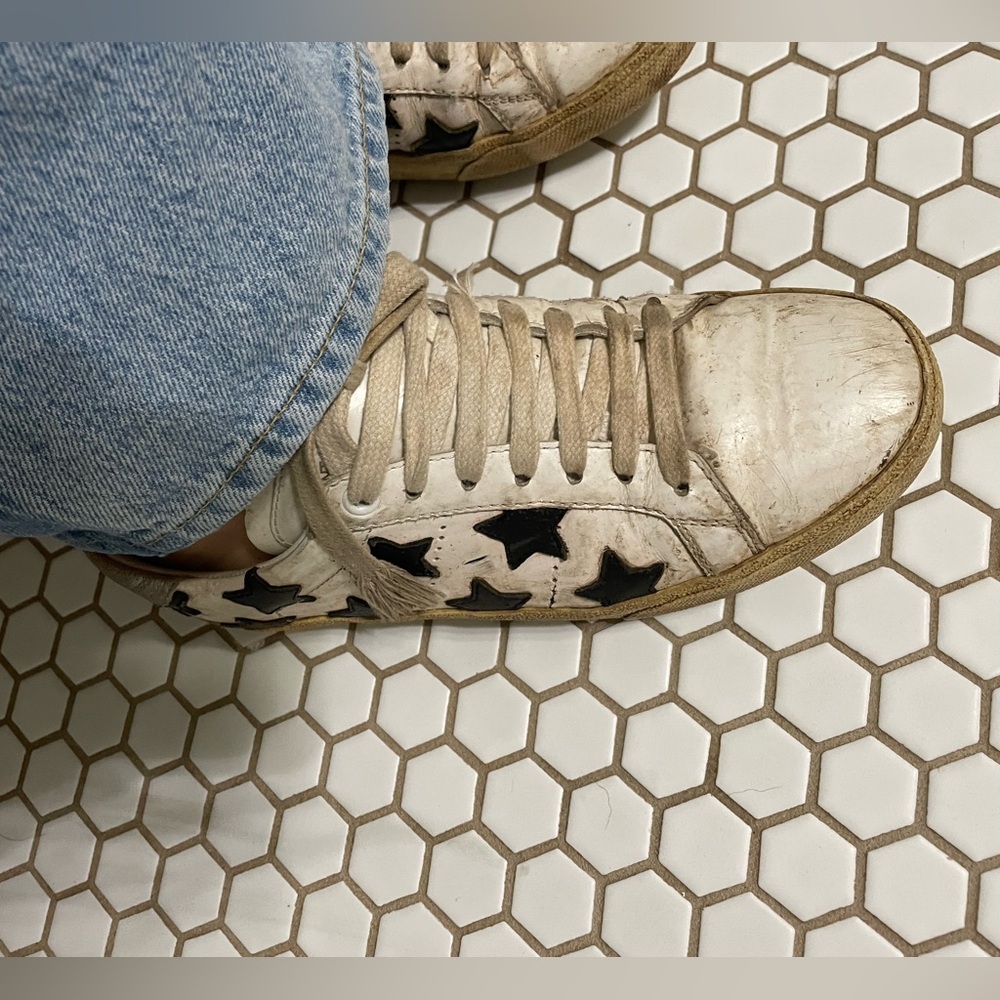 Saint Laurent Leather So/06 Low-top Star Sneakers